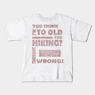 Hiking Climbing Rope Grandma Grandpa Pension Kids T-Shirt